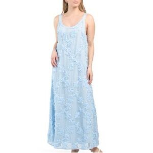 En Saison Reese Light Blue Crochet Dress